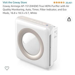 Coway air  Purifier with Air Quality Monitoring, Auto, Timer, Filter Indicator